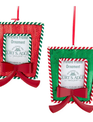 Sequin & Peppermint Stripe Photo Holder Ornament