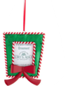 Sequin & Peppermint Stripe Photo Holder Ornament