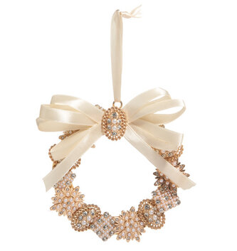Vintage Brooch Wreath Ornament