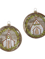 Boxwood Church Ornament
