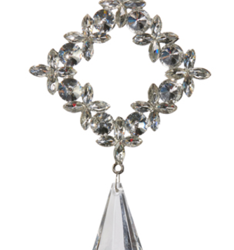 Square Crystal Drop Ornament