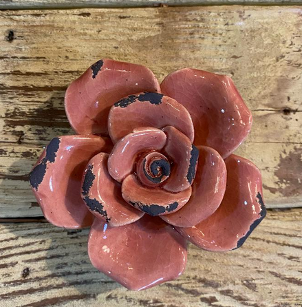 Pink Ceramic Rose