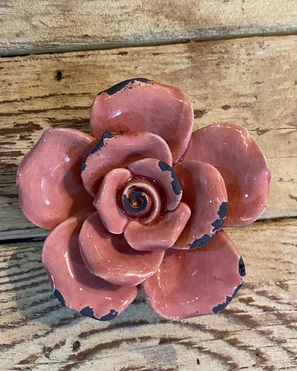 Pink Ceramic Rose