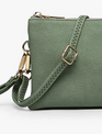 Riley 3 Compartment Crossbody Wristlet (8-Colors)