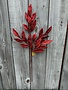 Red Metallic Bay Leaf Spray