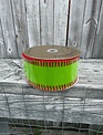 2.5" x 10 YDS Green Velvet Stitched Ribbon