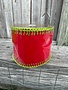 4" x 10 YDS Red Velvet Stitched Ribbon