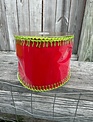 4" x 10 YDS Red Velvet Stitched Ribbon