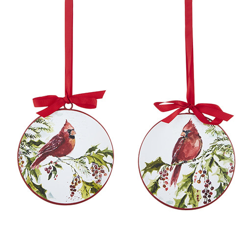 Cardinal Disk Ornament