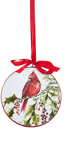Cardinal Disk Ornament