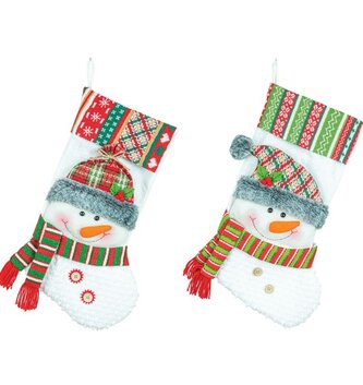 Knit Snowman Stocking (2-Styles)
