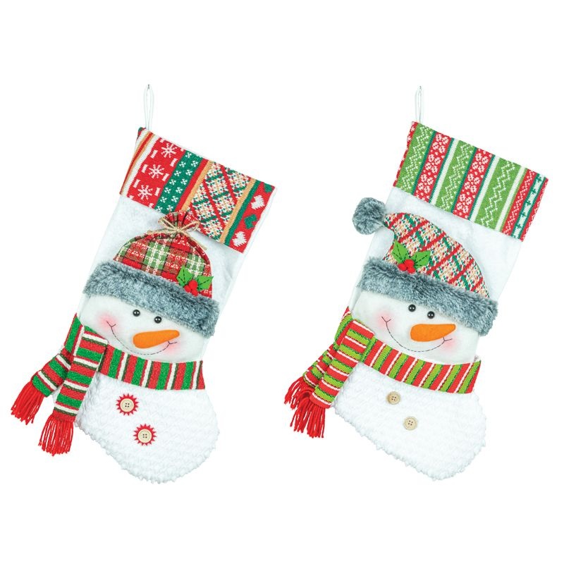 Knit Snowman Stocking (2-Styles)