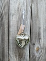 Silver Mercury Glass Heart Ornament