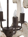 Vintage Whitewashed 4 Bulb Chandelier