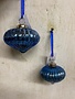 Blue Mercury Glass Onion Ornament (2-Sizes)