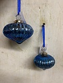 Blue Mercury Glass Onion Ornament