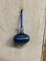 Blue Mercury Glass Onion Ornament