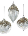 Silver Glitz Pearl Ornament