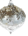 Silver Glitz Pearl Ornament