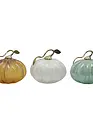 Gold Leaf Frosted Glass Pumpkin