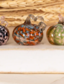 Set of 3 Mini Glass Speckled Pumpkins