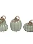 Hand Blown Mint Glass Pumpkin (3-Styles)