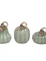 Hand Blown Mint Glass Pumpkin