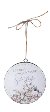 Metal Winter Disk Ornament