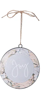 Metal Winter Disk Ornament