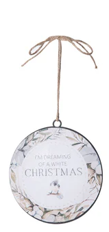 Metal Winter Disk Ornament
