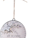 Metal Winter Disk Ornament