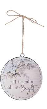 Metal Winter Disk Ornament