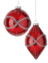 Red Glass Jeweled Ornament (2-Styles)