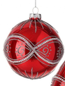 Red Glass Jeweled Ornament