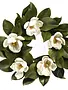 16" White Magnolia Bloom Wreath