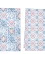 Vintage Tile Pattern Tea Towel