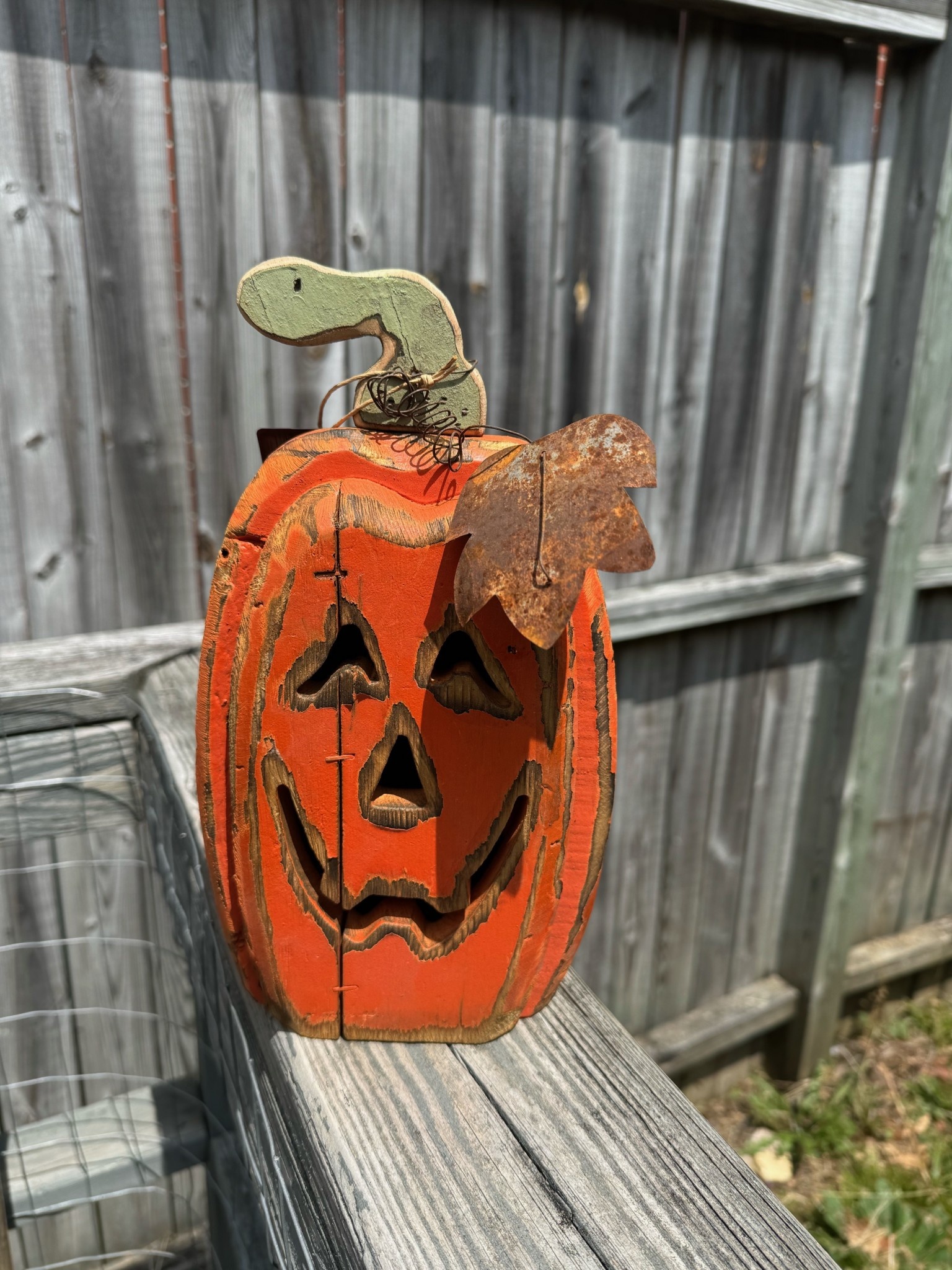 Hand Carved Happy Jack-o-Lantern (3-Sizes)