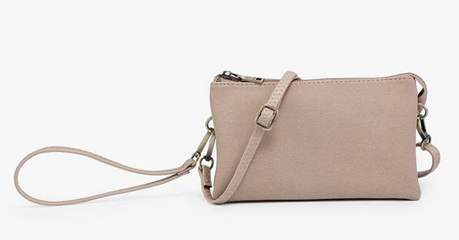 Riley 3 Compartment Crossbody Wristlet (8-Colors)