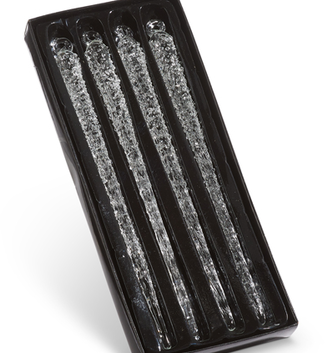 9" Set of 4 Glass Icicles