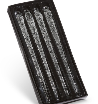 9" Set of 4 Glass Icicles