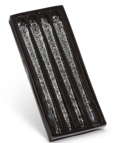 9" Set of 4 Glass Icicles