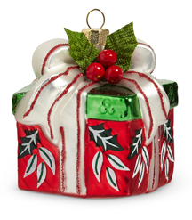 3" Holly Gift Ornament (2-Styles)