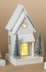 Battery Operated White Cottage Village (3-Styles)