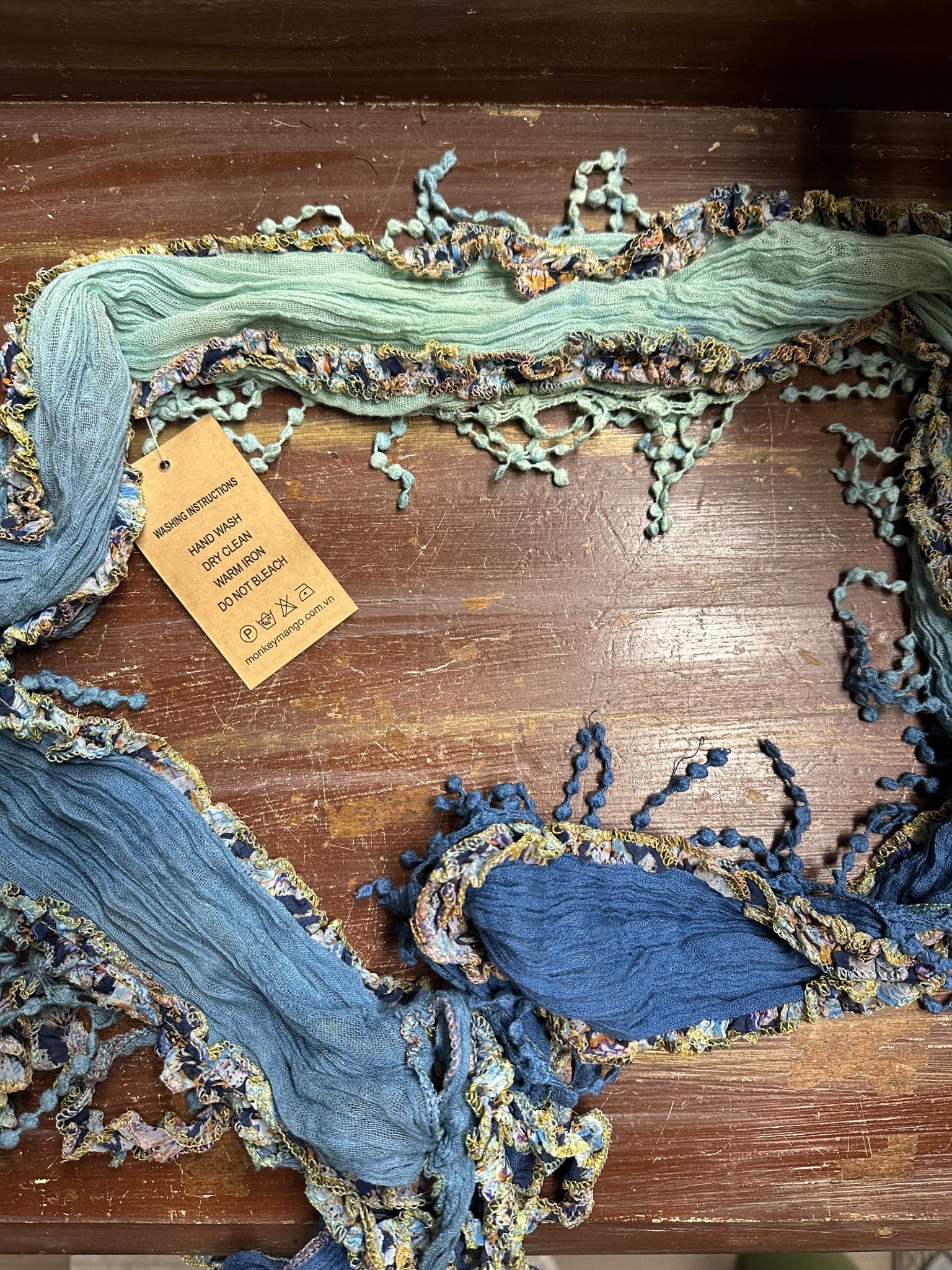 Handmade Trailing Wildflower Scarf By: Monkey Mango
