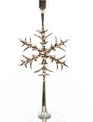 Silver Metal Snowflake Candle Stick (2-Sizes)