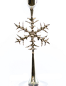 Silver Metal Snowflake Candle Stick (2-Sizes)