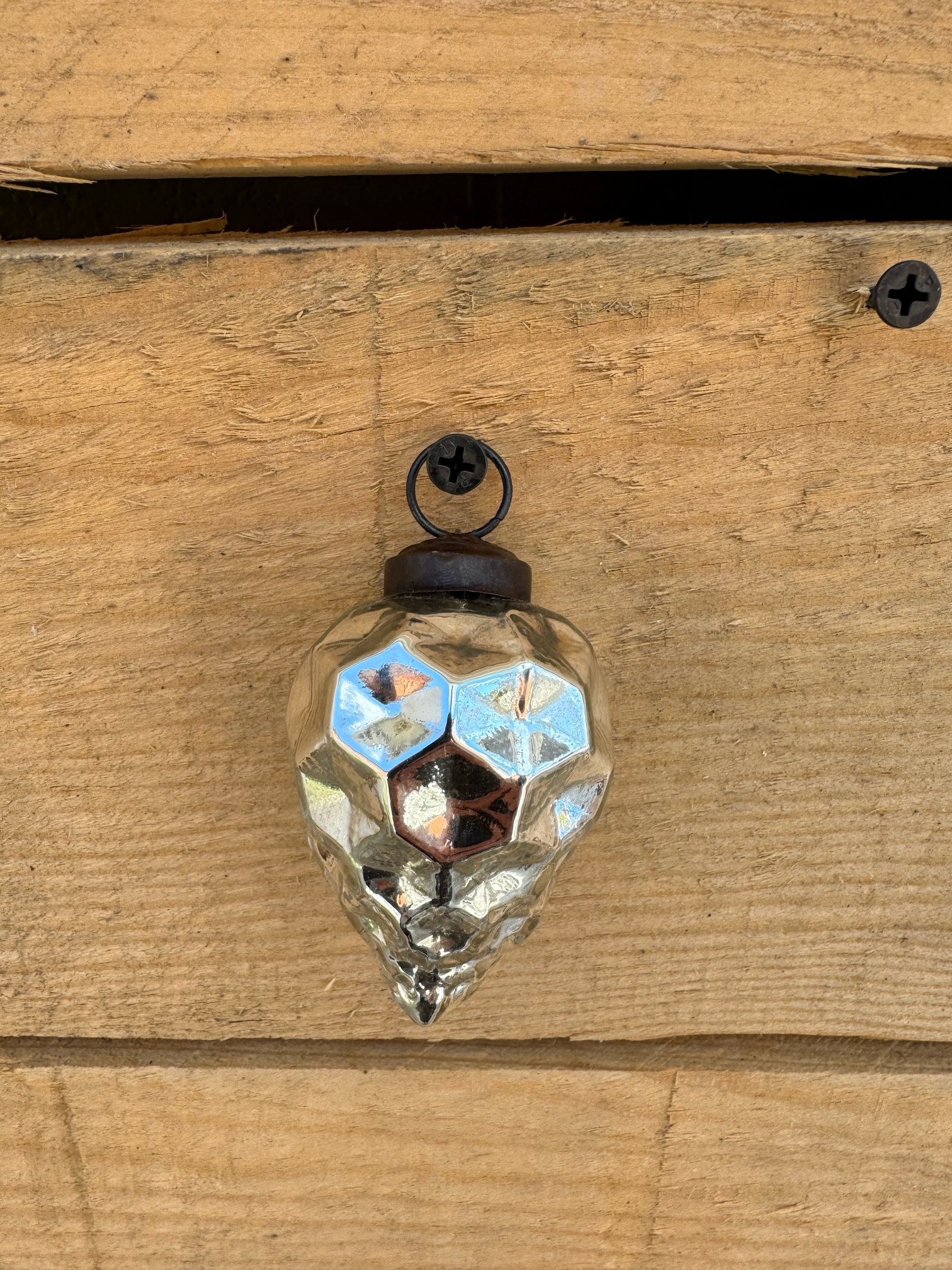 Mini Mercury Glass Textured Ornament (2-Colors)