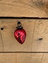 Mini Red Mercury Glass Ribbed Ornament