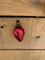 Mini Red Mercury Glass Ribbed Ornament