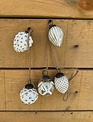 Mini Mercury Glass White Ornament (5-Styles)